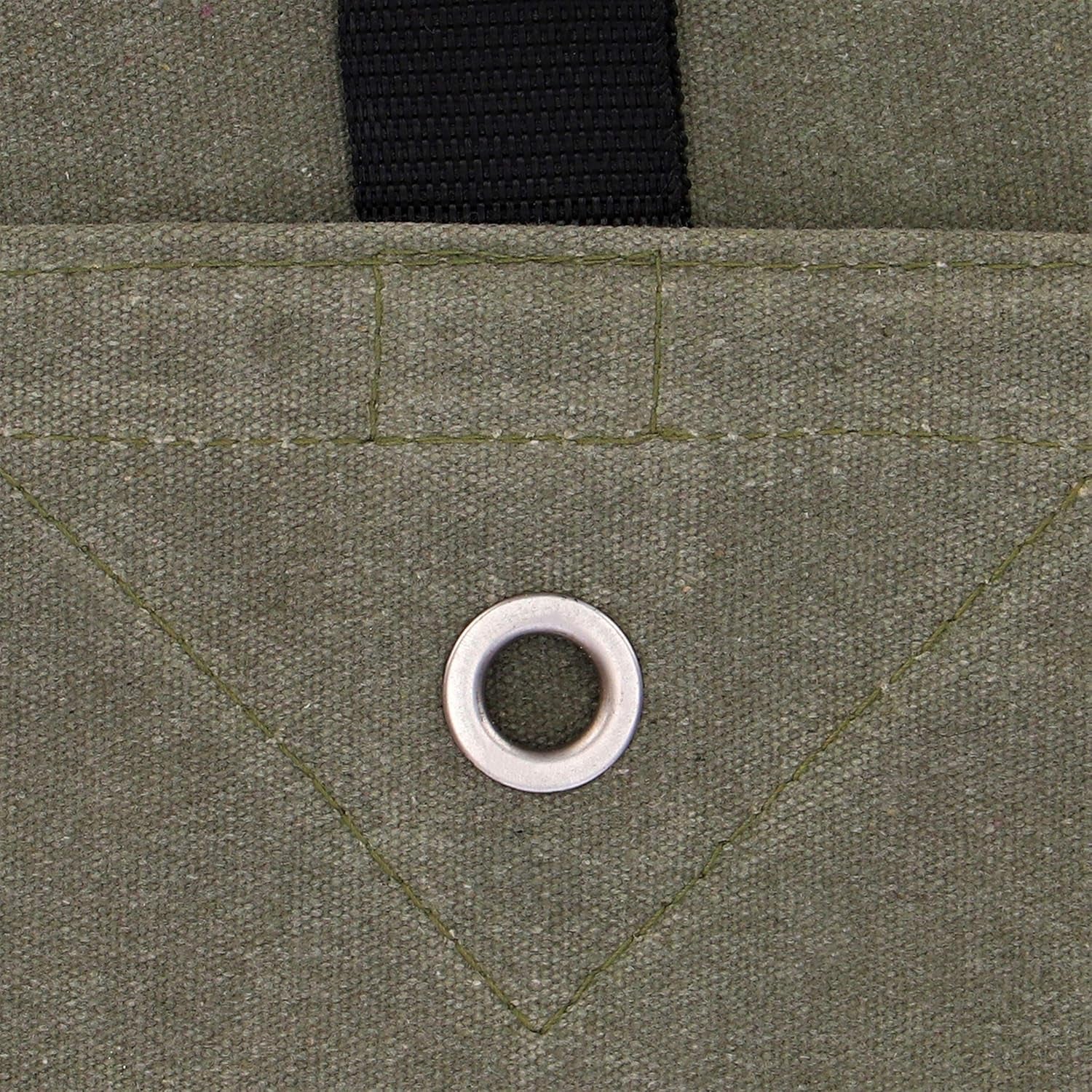 Canvas Tarp 18 Oz. Heavy Duty Waterproof UV Resistant, Rustproof Grommets, Industrial & Commercial Use Cloth Tarp (Cut Size: 12'X16', Finished Size: 11'6"X15'6", Olive)