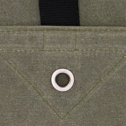 Canvas Tarp 18 Oz. Heavy Duty Waterproof UV Resistant, Rustproof Grommets, Industrial & Commercial Use Cloth Tarp (Cut Size: 12'X16', Finished Size: 11'6"X15'6", Olive)