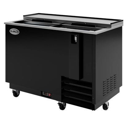 50 In. Commercial Bottle Cooler, 14 Cu. Ft. in Black