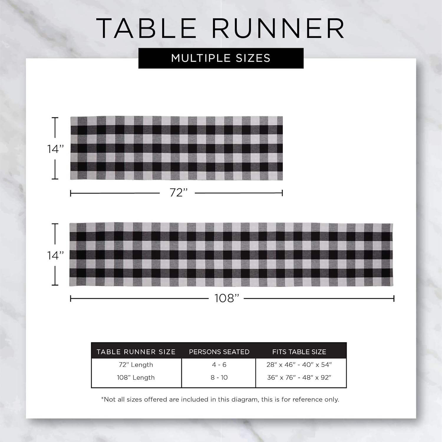 Dobby Stripe Woven Table Runner, 13X72 (13X77.5, Fringe Included), Black