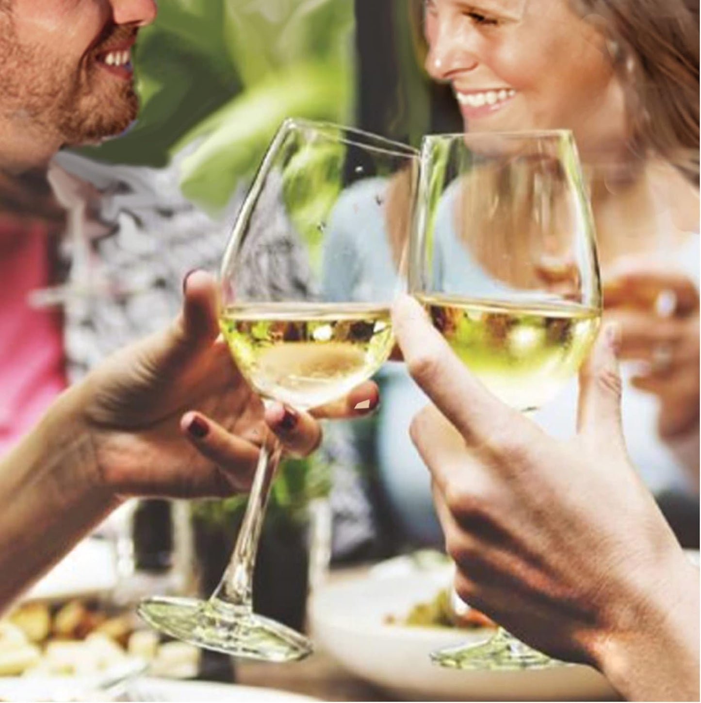 Unbreakable Chardonnay White Wine Glasses, Made of Shatterproof Plastic, for Indoor and Outdoor Use, Reusable and Dishwasher-Safe, Crystal Clear. 12 Oz. Each, Set of 2