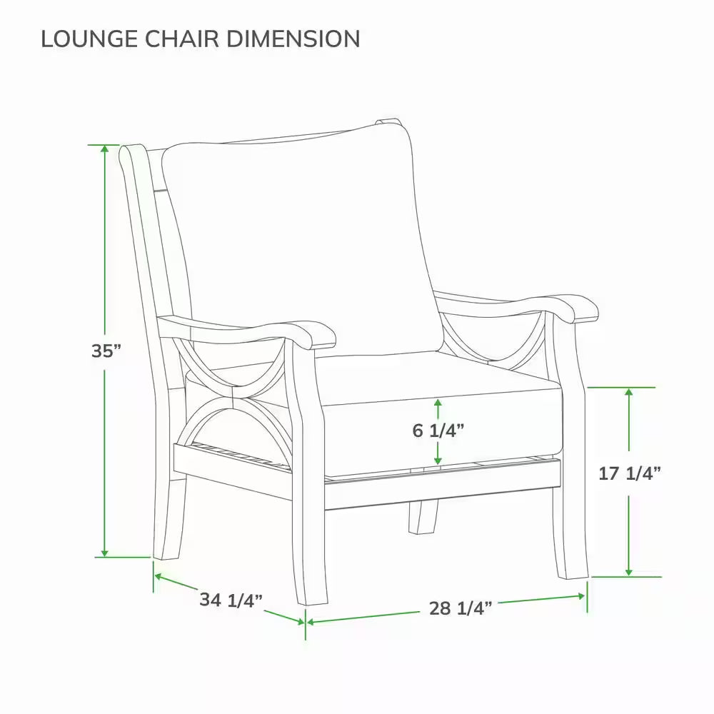 Kinsley 5-Piece Premium Indonesia Teak Wood Patio Conversation Set with Beige Cushion