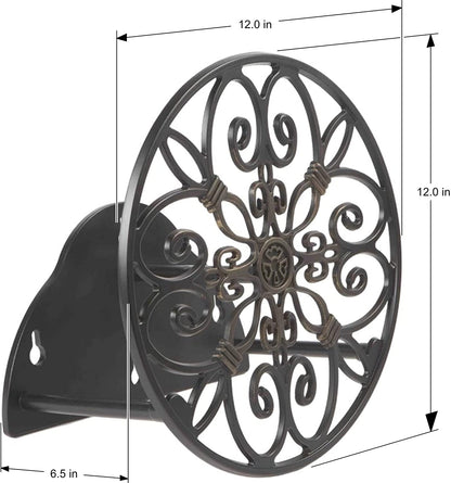 Products 670 Wall Mounted Decorative Hose Butler, Holds 125-Feet of , Black