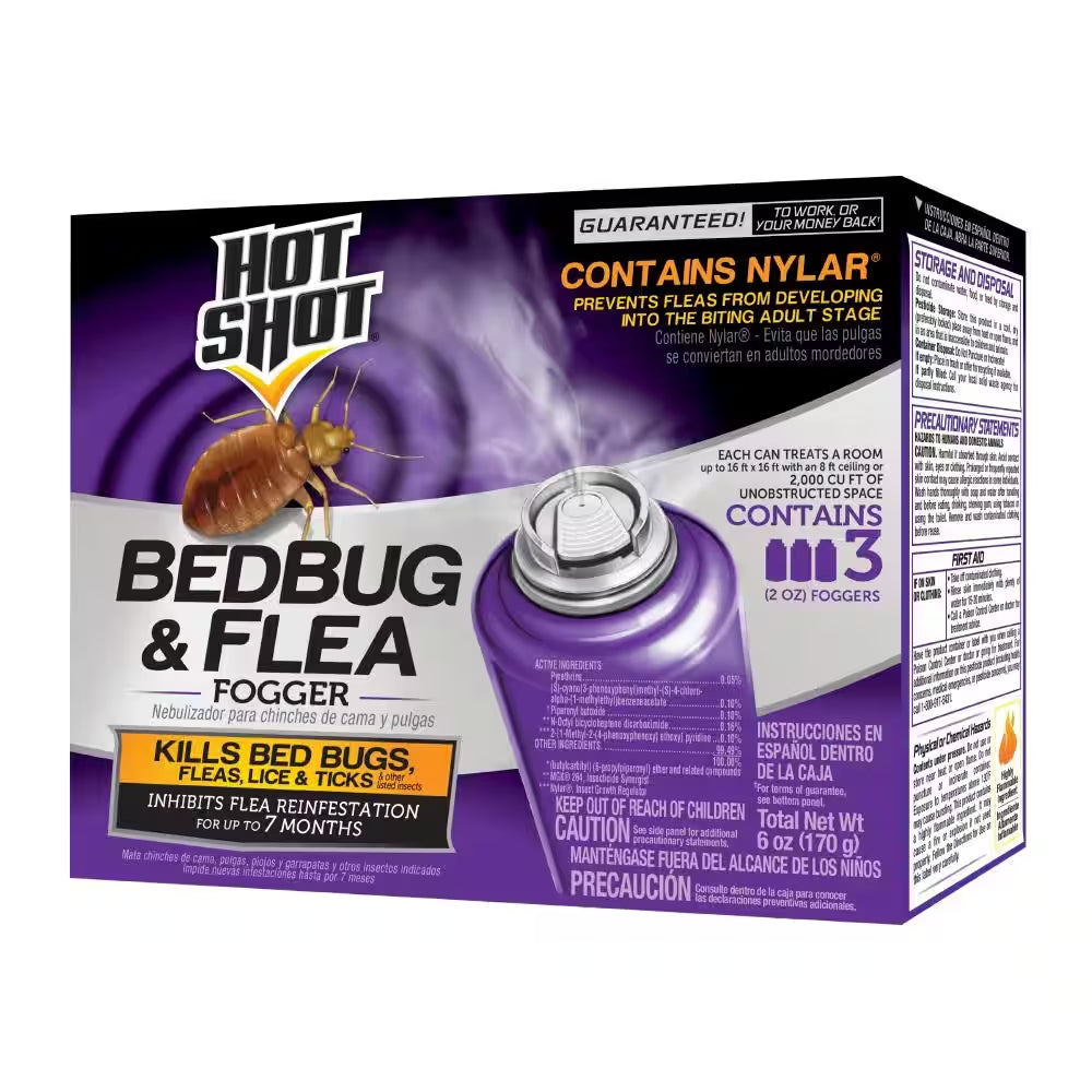 2 Oz. Bed Bug and Flea Killer Fogger (3-Count)