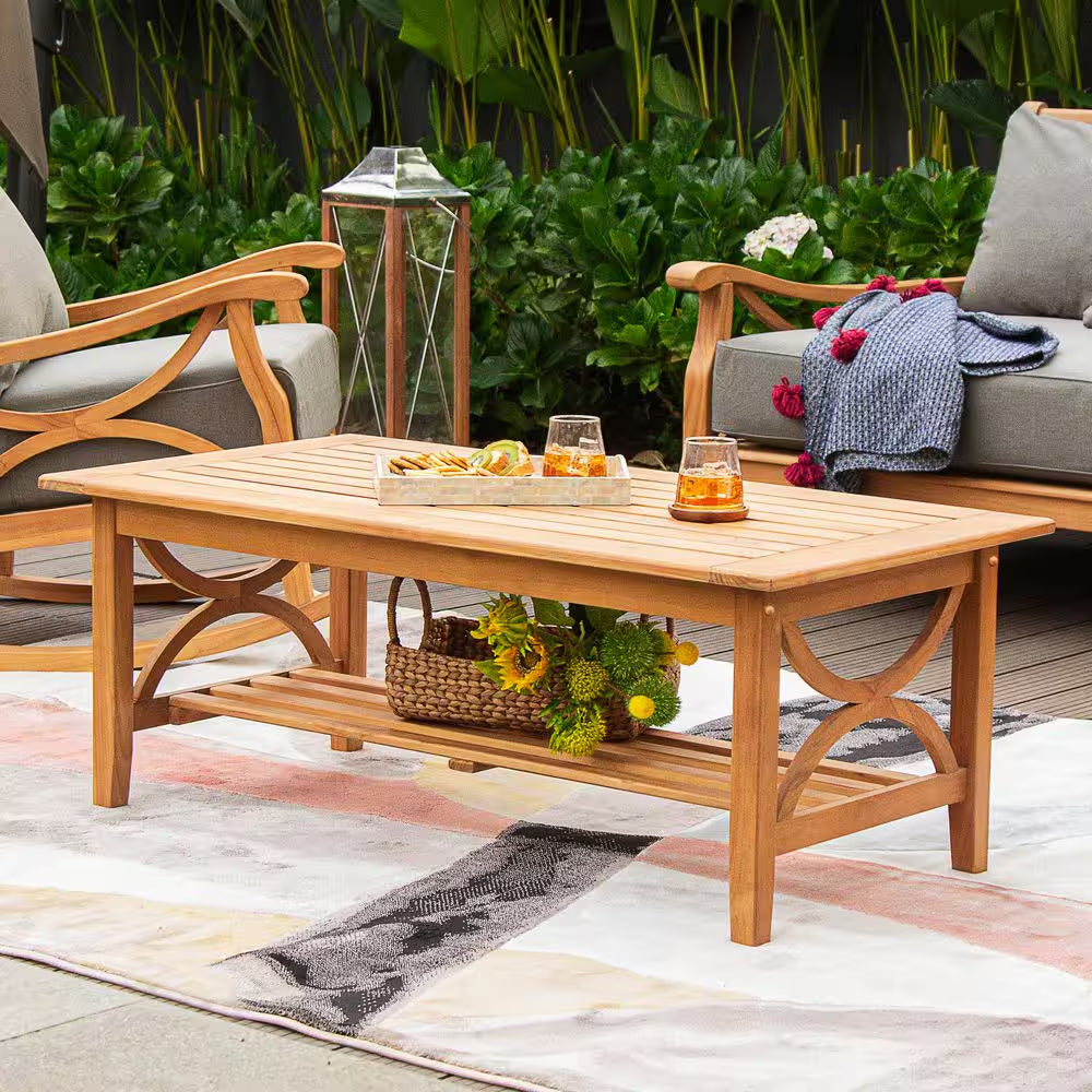Kinsley 5-Piece Premium Indonesia Teak Wood Patio Conversation Set with Beige Cushion
