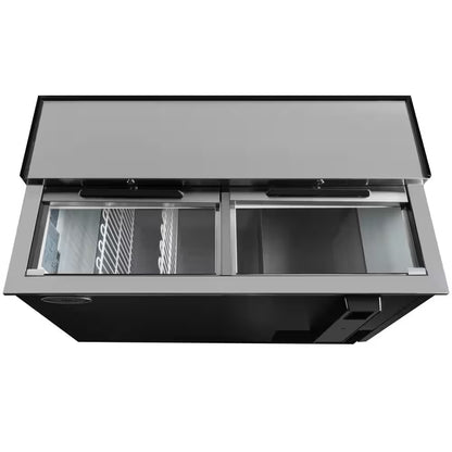 50 In. Commercial Bottle Cooler, 14 Cu. Ft. in Black