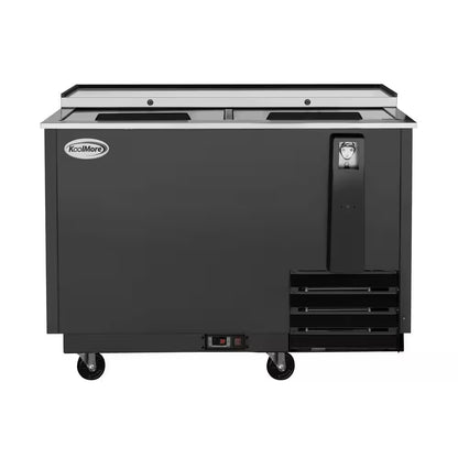 50 In. Commercial Bottle Cooler, 14 Cu. Ft. in Black