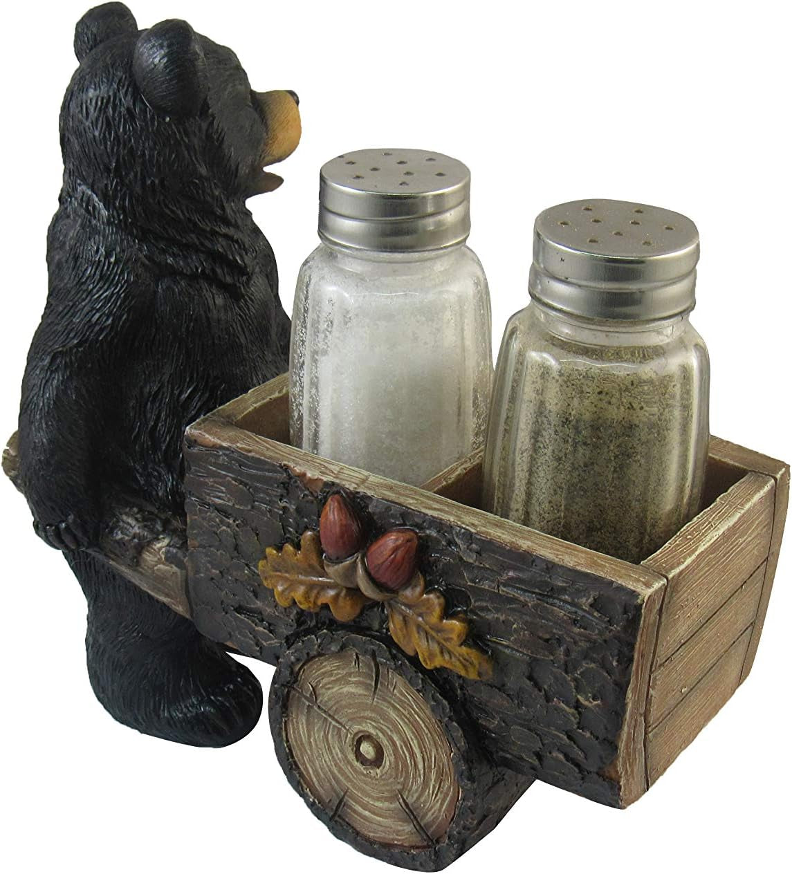 Animal Holder with Salt and Pepper Shaker Set (3 Piece) | Kitchen Décor and Accessories | Salt and Pepper Shakers | Home Décor | Home Decorations… (Bear)