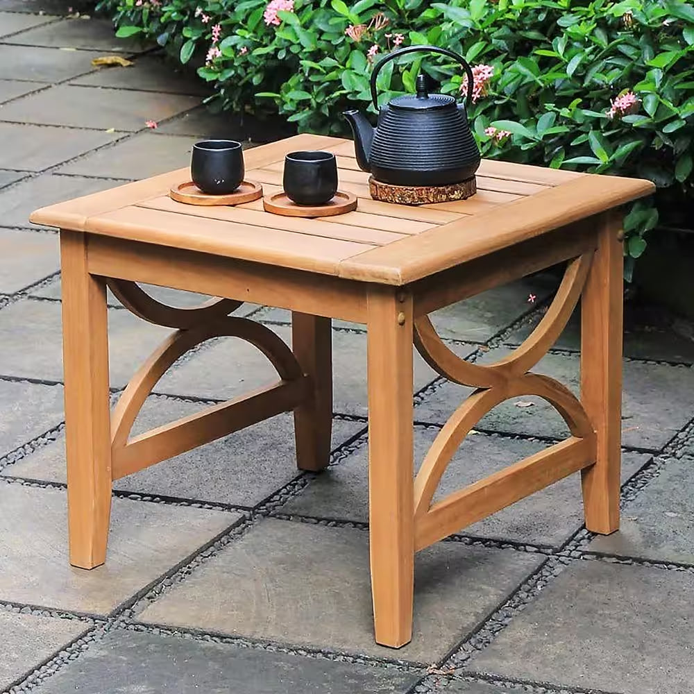 Kinsley 5-Piece Premium Indonesia Teak Wood Patio Conversation Set with Beige Cushion