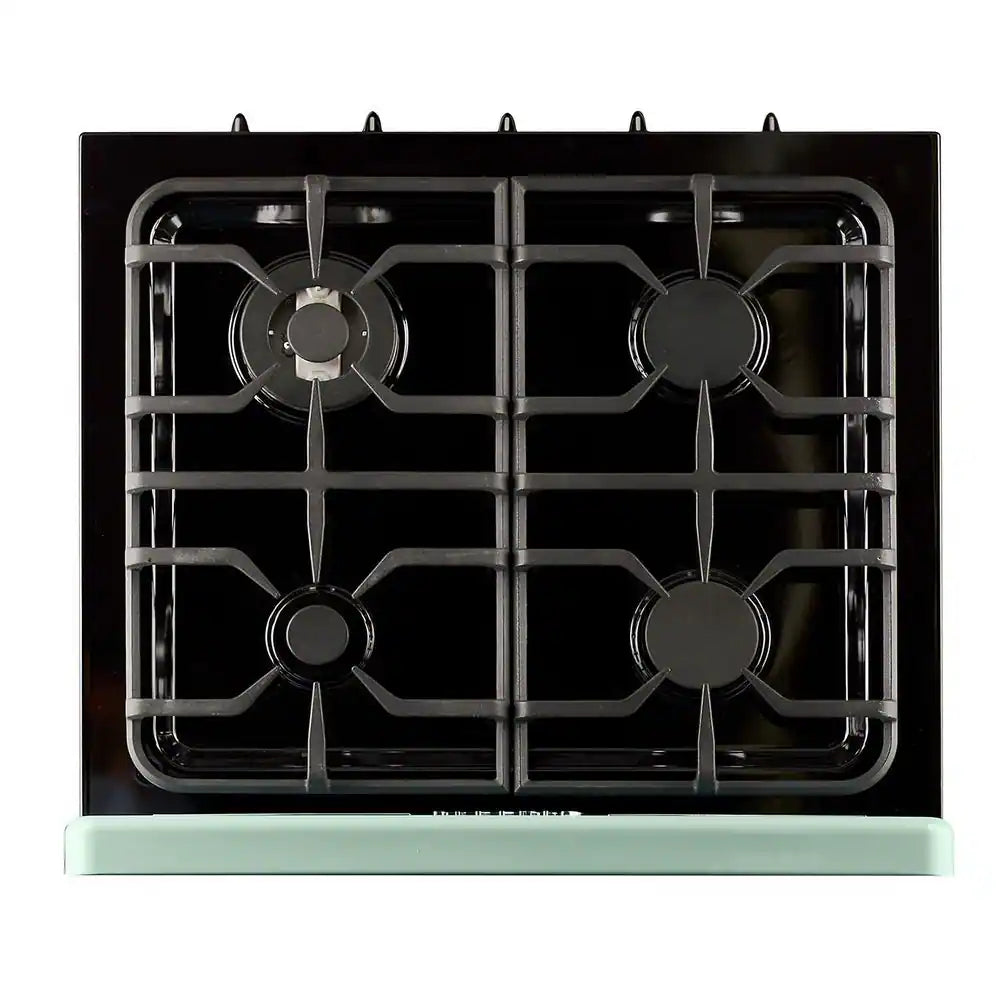 Classic Retro 30 In. 3.9 Cu. Ft. Retro Gas Range with Convection Oven in Summer Mint Green