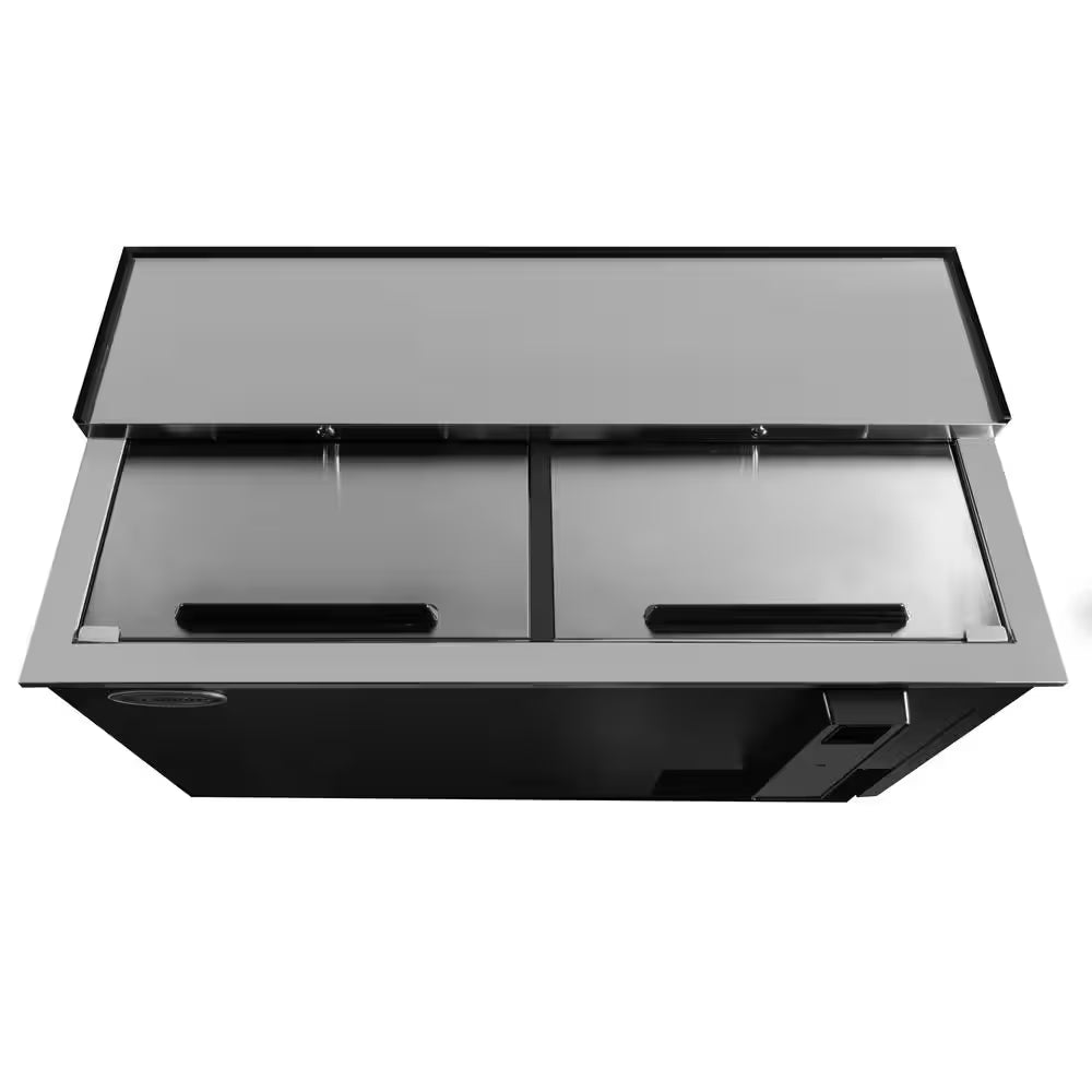 50 In. Commercial Bottle Cooler, 14 Cu. Ft. in Black